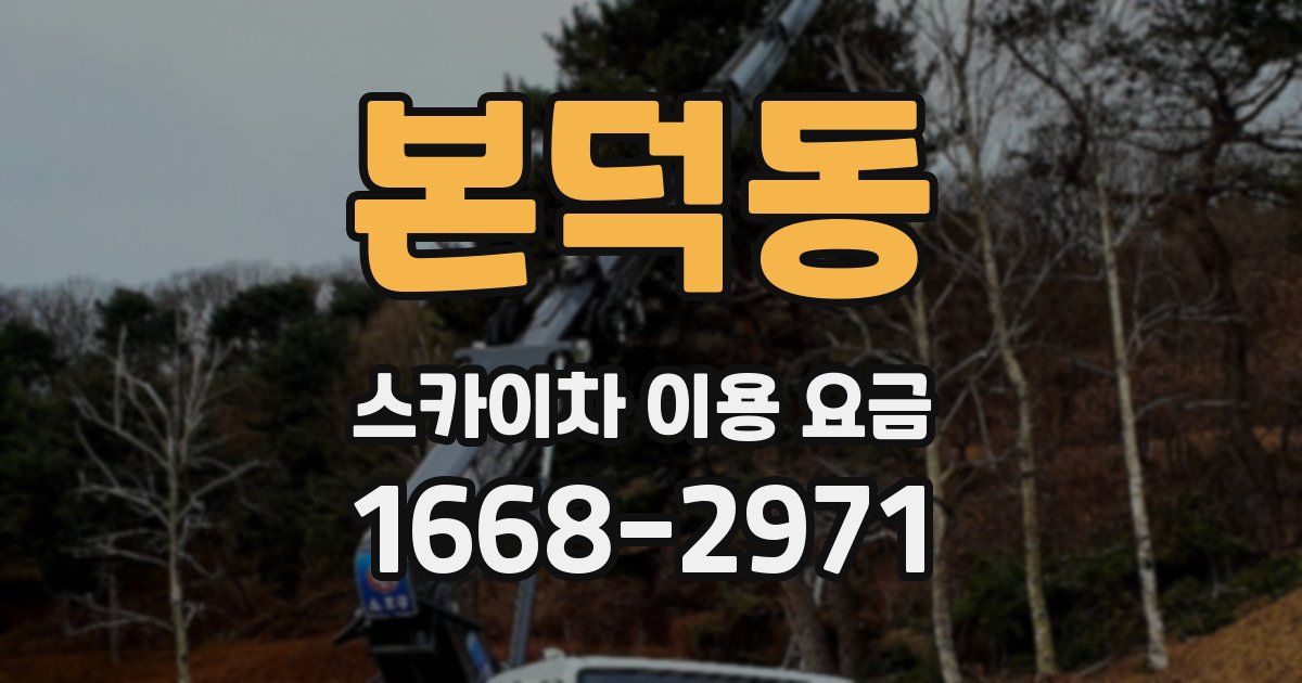 본덕동 스카이차 이용 요금