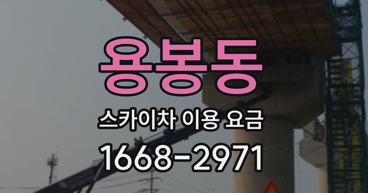 용봉동 스카이차 이용 요금
