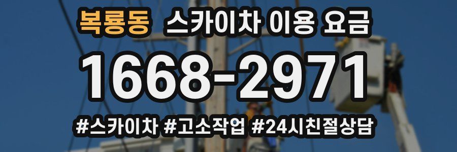 복룡동 스카이차 이용 요금