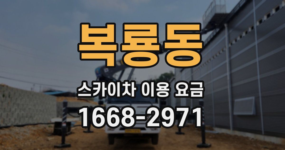 복룡동 스카이차 이용 요금