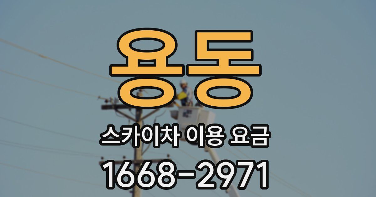 용동 스카이차 이용 요금