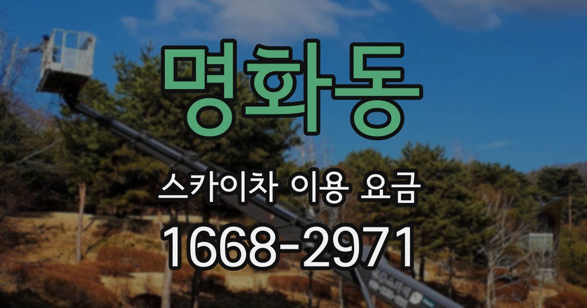 명화동 스카이차 이용 요금