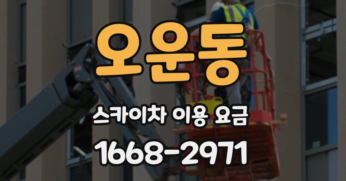 오운동 스카이차 이용 요금