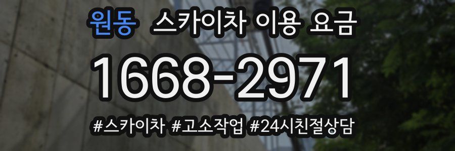 원동 스카이차 이용 요금
