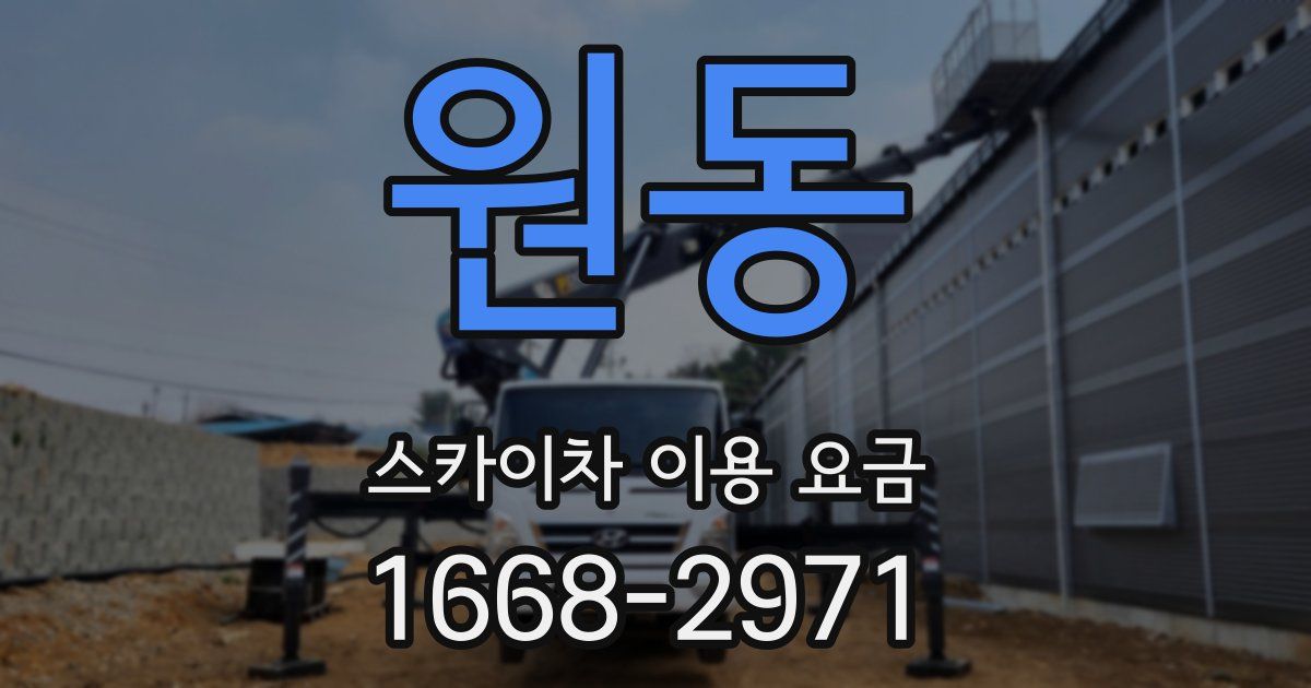 원동 스카이차 이용 요금