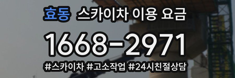효동 스카이차 이용 요금