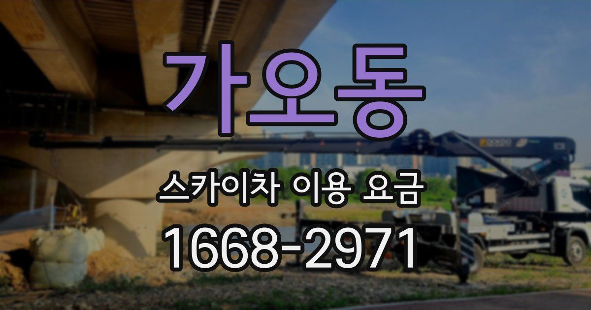 가오동 스카이차 이용 요금