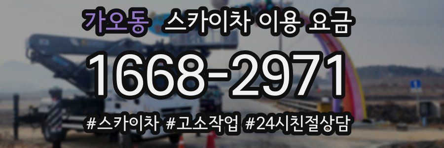 가오동 스카이차 이용 요금