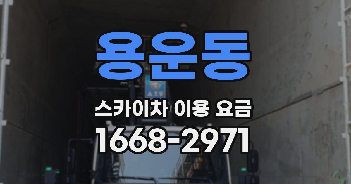 용운동 스카이차 이용 요금