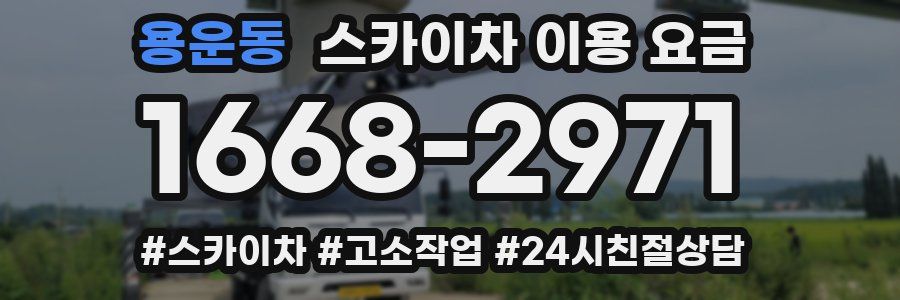 용운동 스카이차 이용 요금