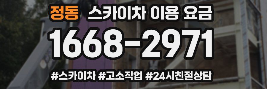 정동 스카이차 이용 요금