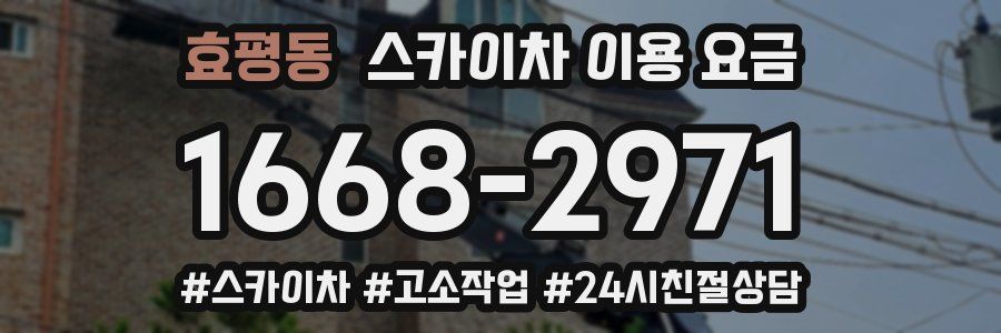 효평동 스카이차 이용 요금