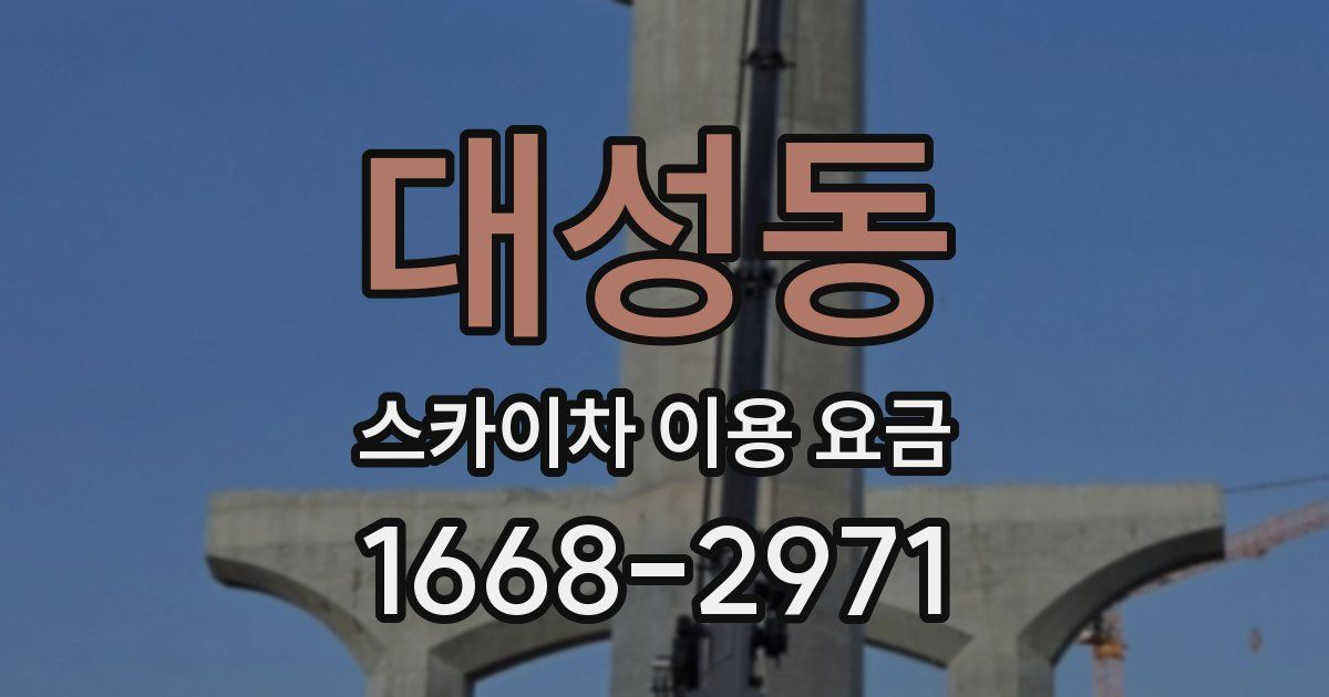 대성동 스카이차 이용 요금
