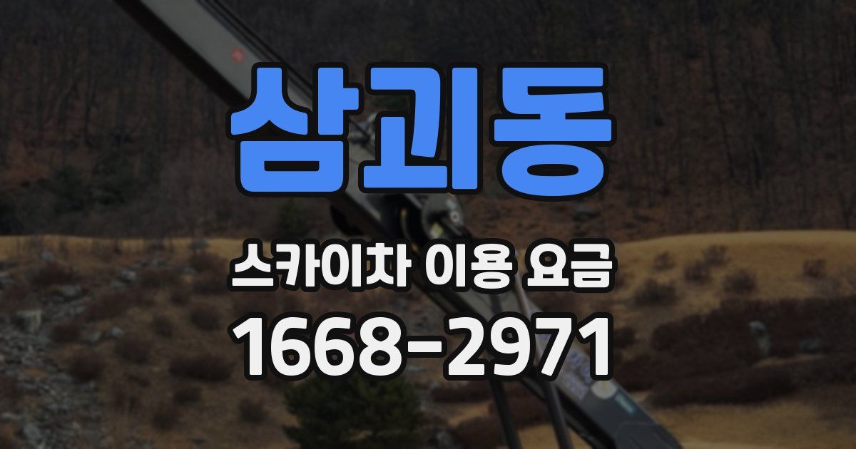 삼괴동 스카이차 이용 요금