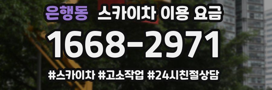 은행동 스카이차 이용 요금