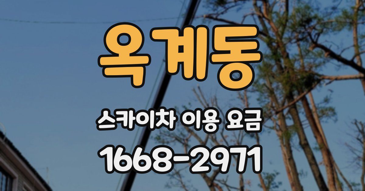 옥계동 스카이차 이용 요금