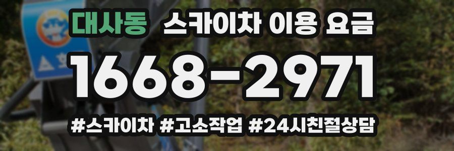 대사동 스카이차 이용 요금
