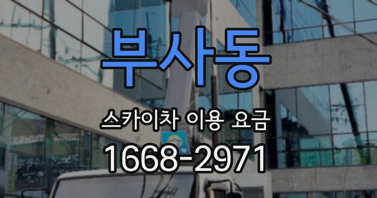 부사동 스카이차 이용 요금