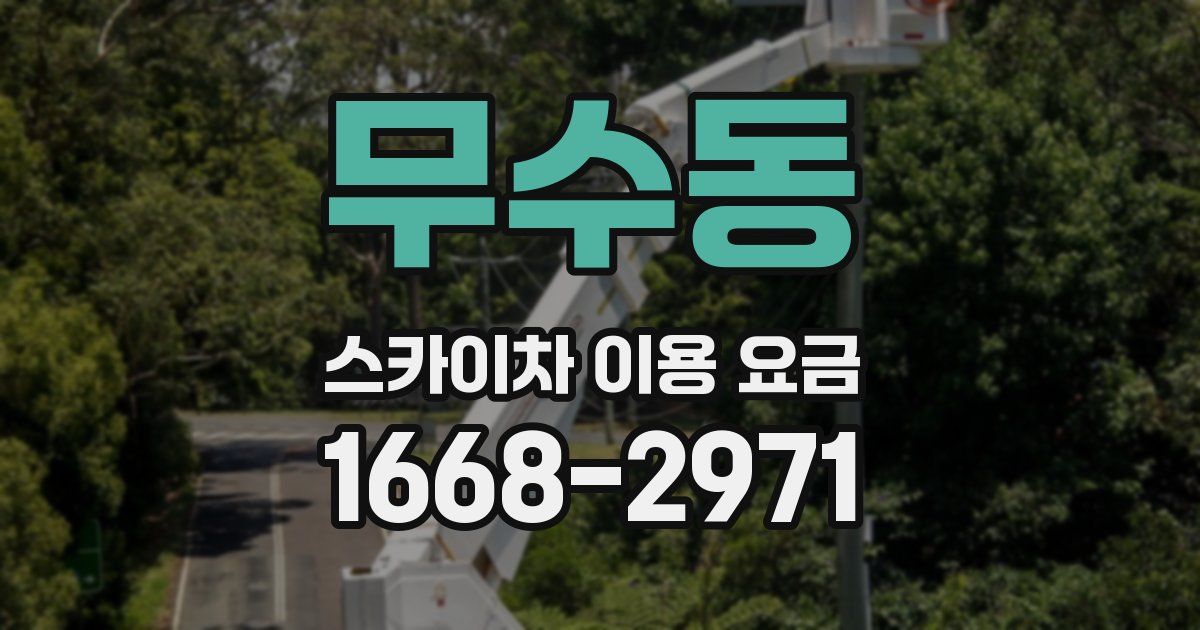 무수동 스카이차 이용 요금