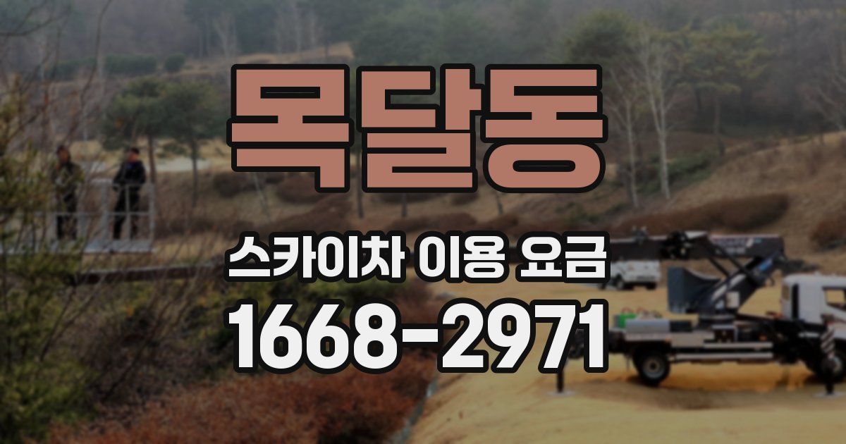 목달동 스카이차 이용 요금