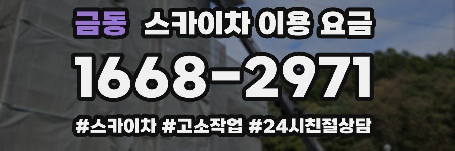 금동 스카이차 이용 요금
