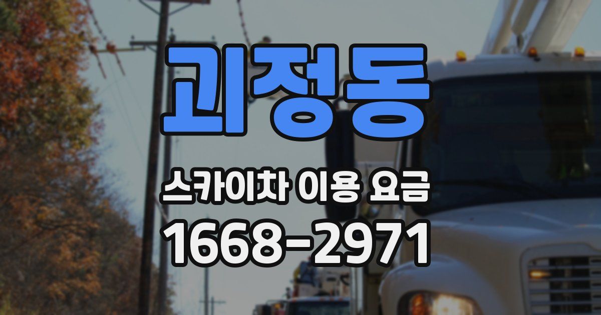 괴정동 스카이차 이용 요금