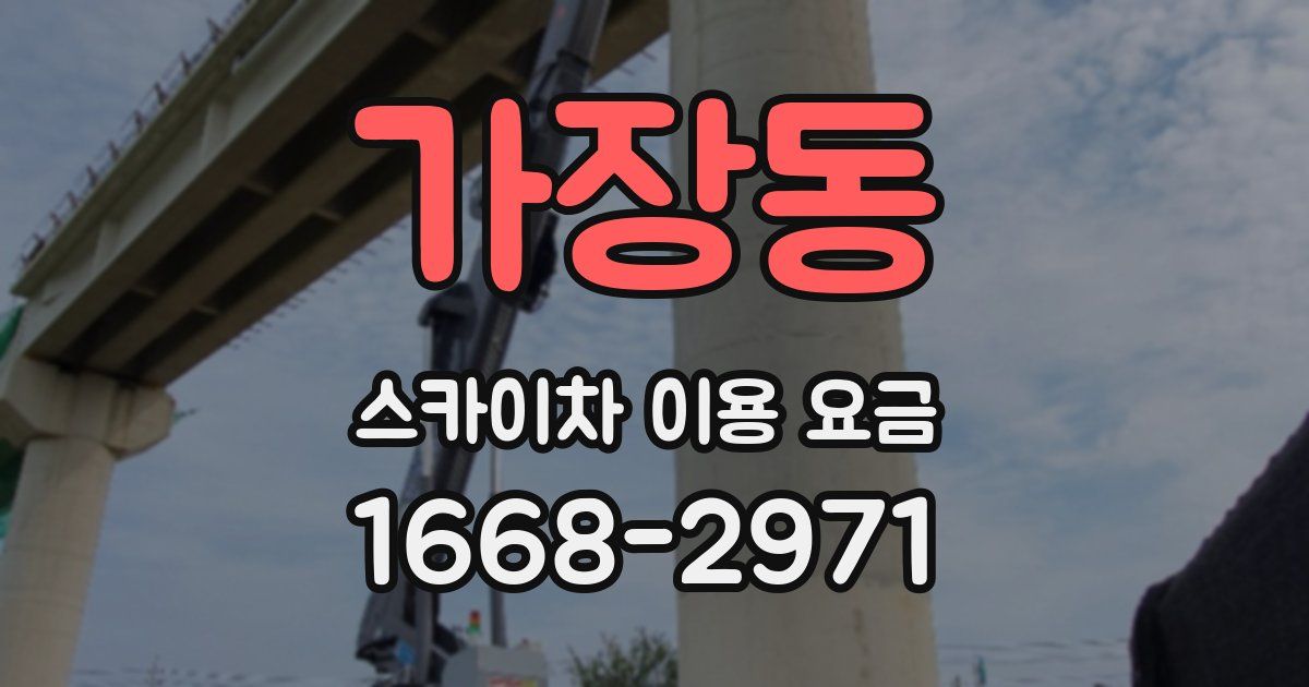 가장동 스카이차 이용 요금