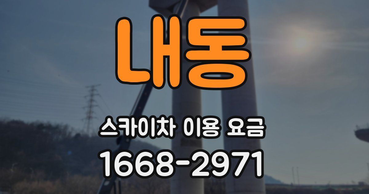 내동 스카이차 이용 요금