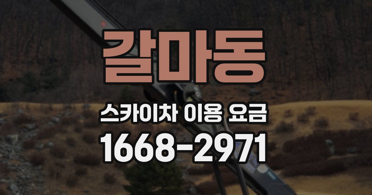 갈마동 스카이차 이용 요금