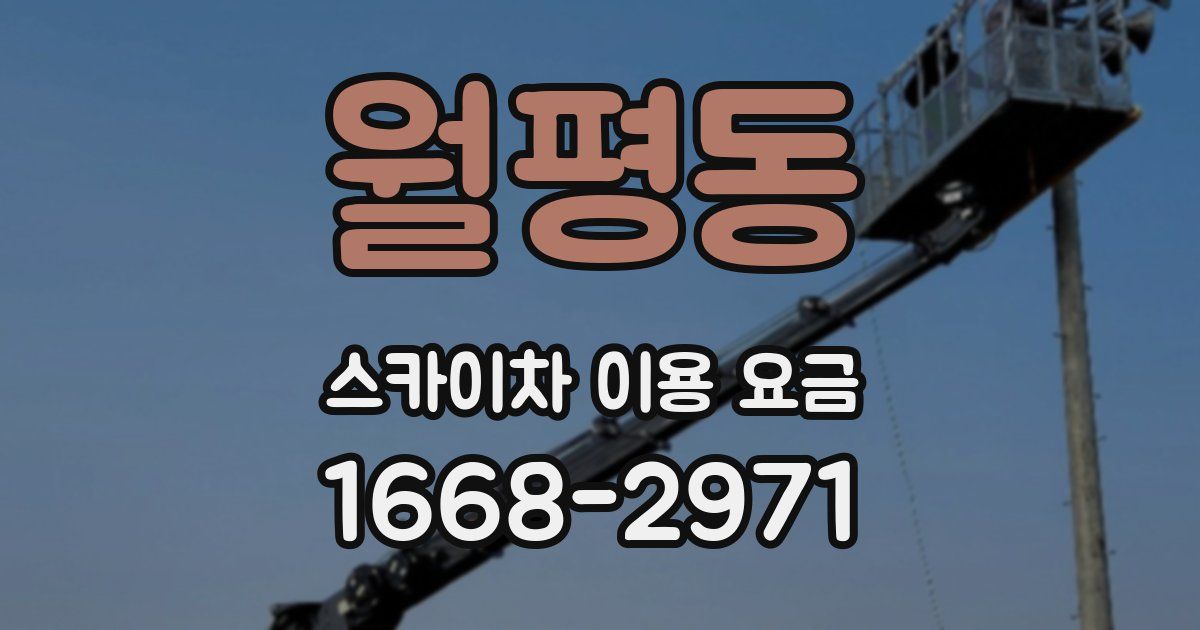 월평동 스카이차 이용 요금