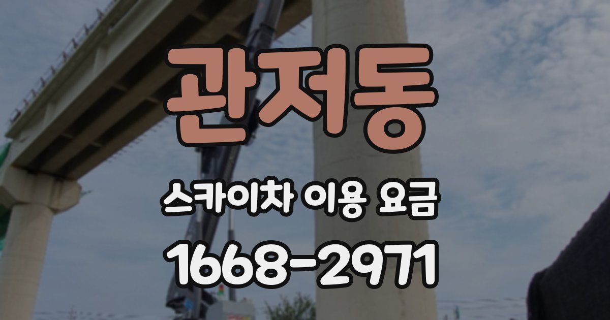 관저동 스카이차 이용 요금