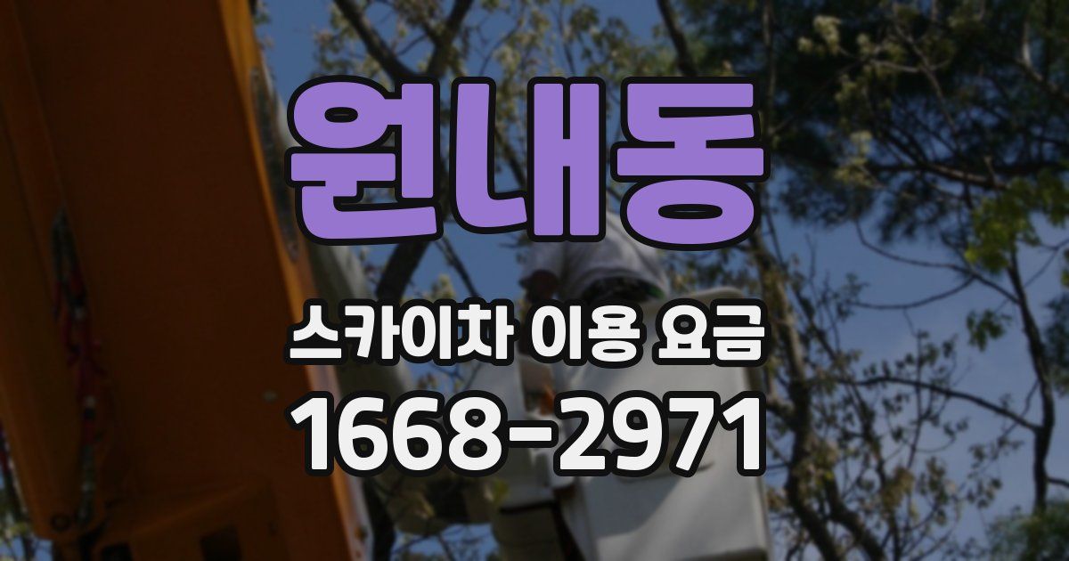 원내동 스카이차 이용 요금