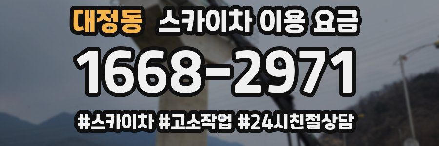 대정동 스카이차 이용 요금