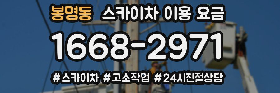 봉명동 스카이차 이용 요금