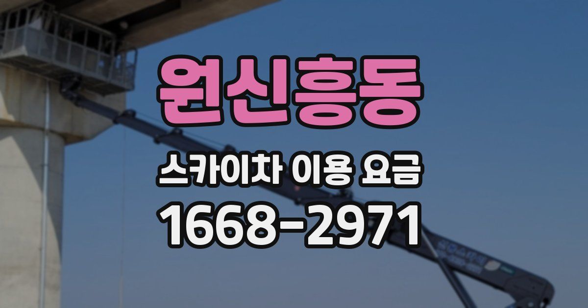 원신흥동 스카이차 이용 요금