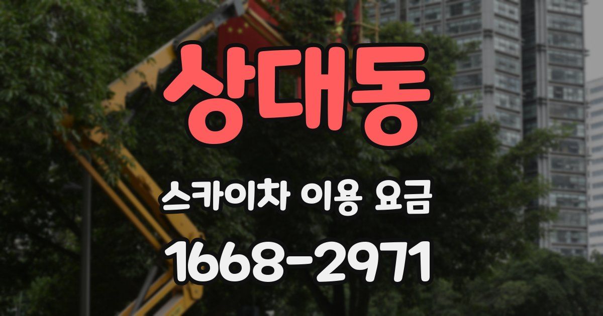 상대동 스카이차 이용 요금