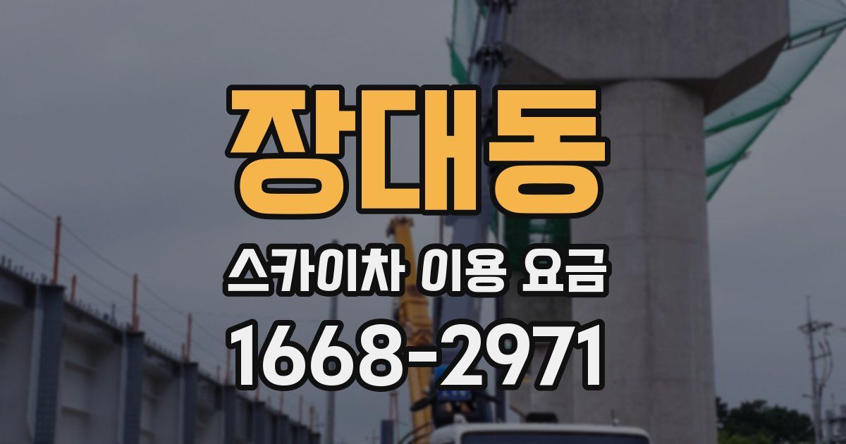 장대동 스카이차 이용 요금