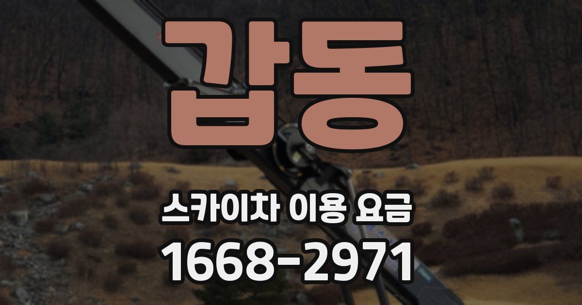 갑동 스카이차 이용 요금