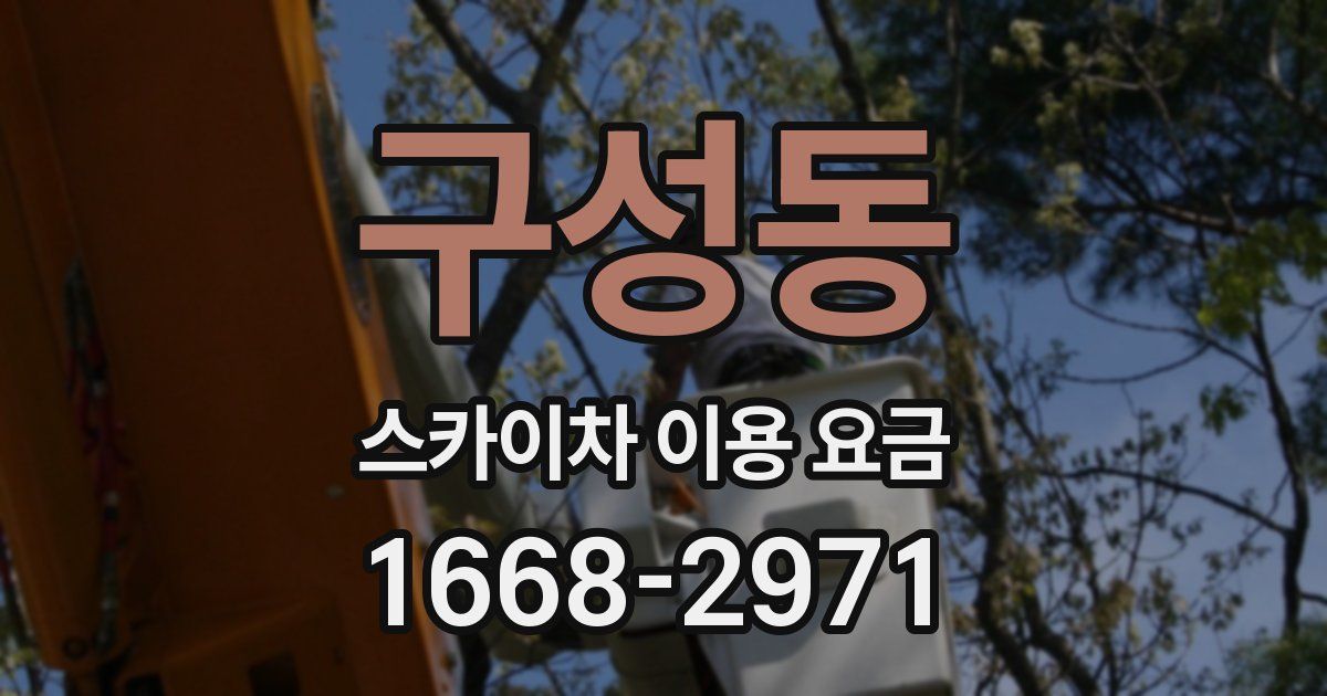 구성동 스카이차 이용 요금