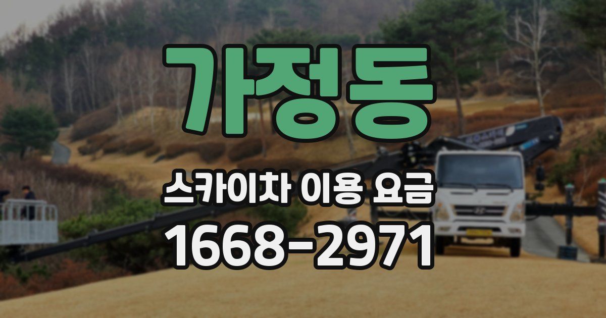 가정동 스카이차 이용 요금