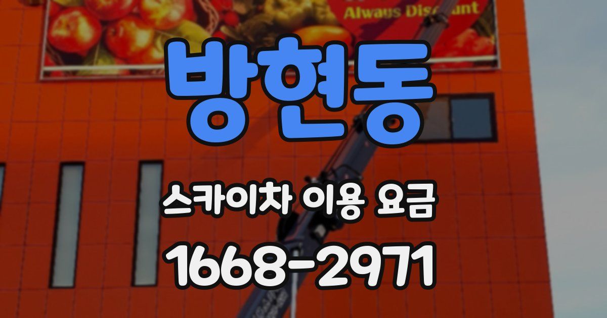 방현동 스카이차 이용 요금