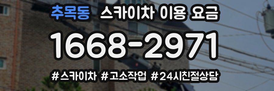 추목동 스카이차 이용 요금