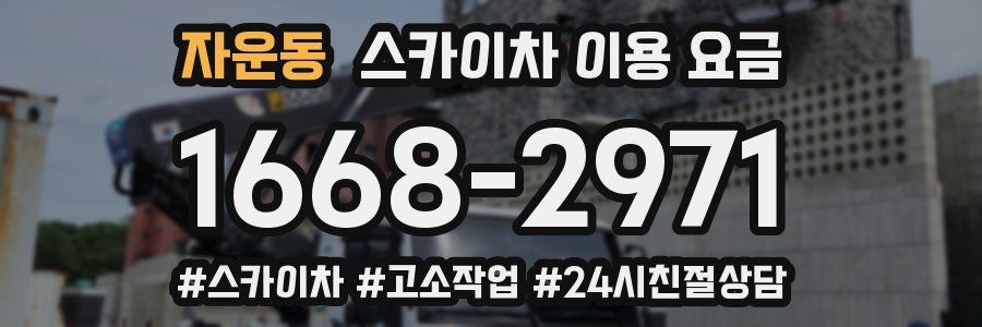 자운동 스카이차 이용 요금