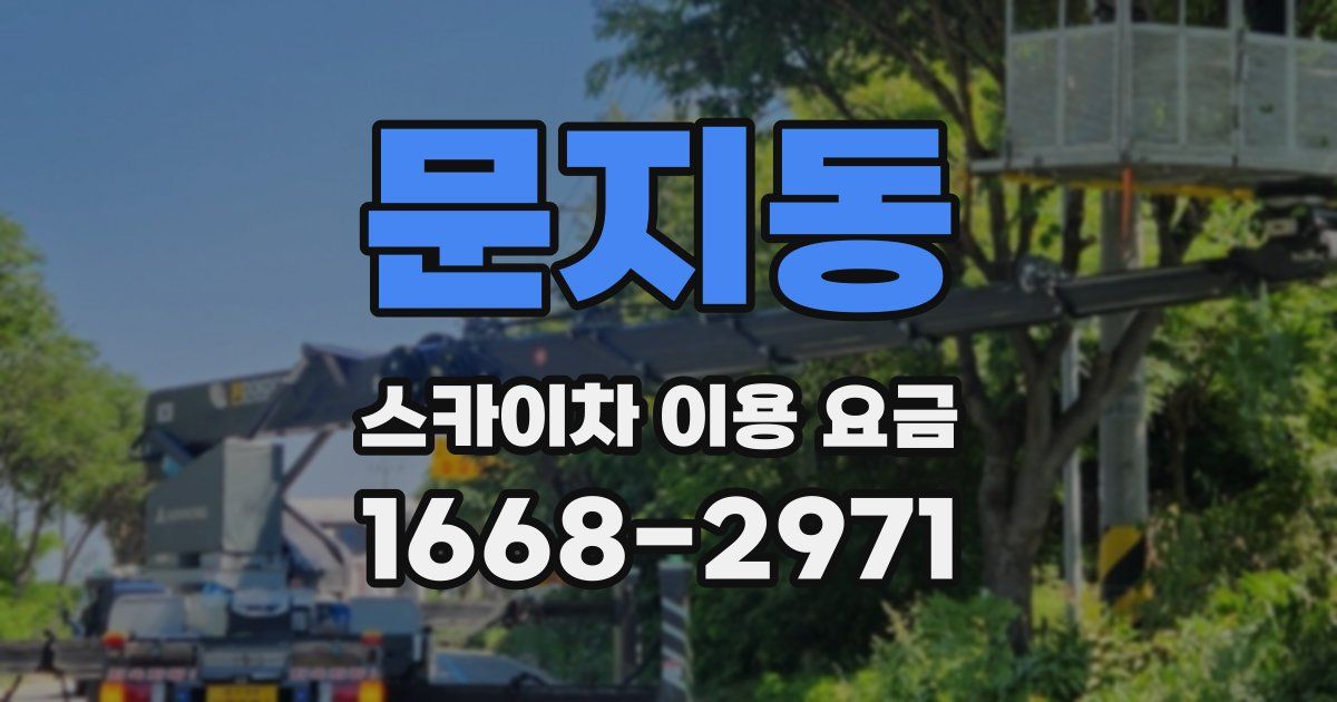 문지동 스카이차 이용 요금