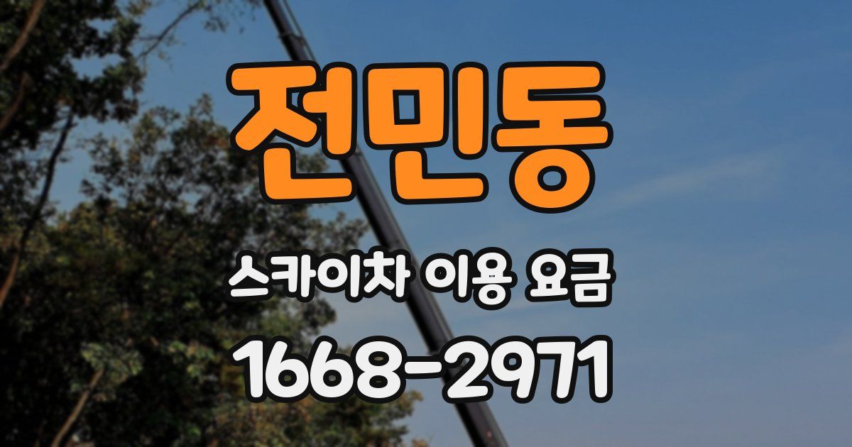 전민동 스카이차 이용 요금
