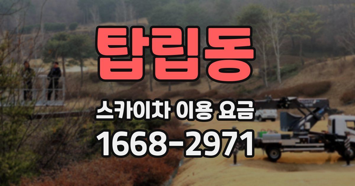 탑립동 스카이차 이용 요금