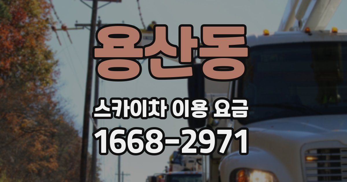 용산동 스카이차 이용 요금