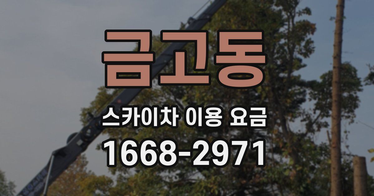 금고동 스카이차 이용 요금