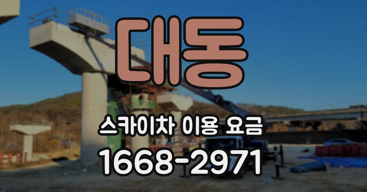 대동 스카이차 이용 요금