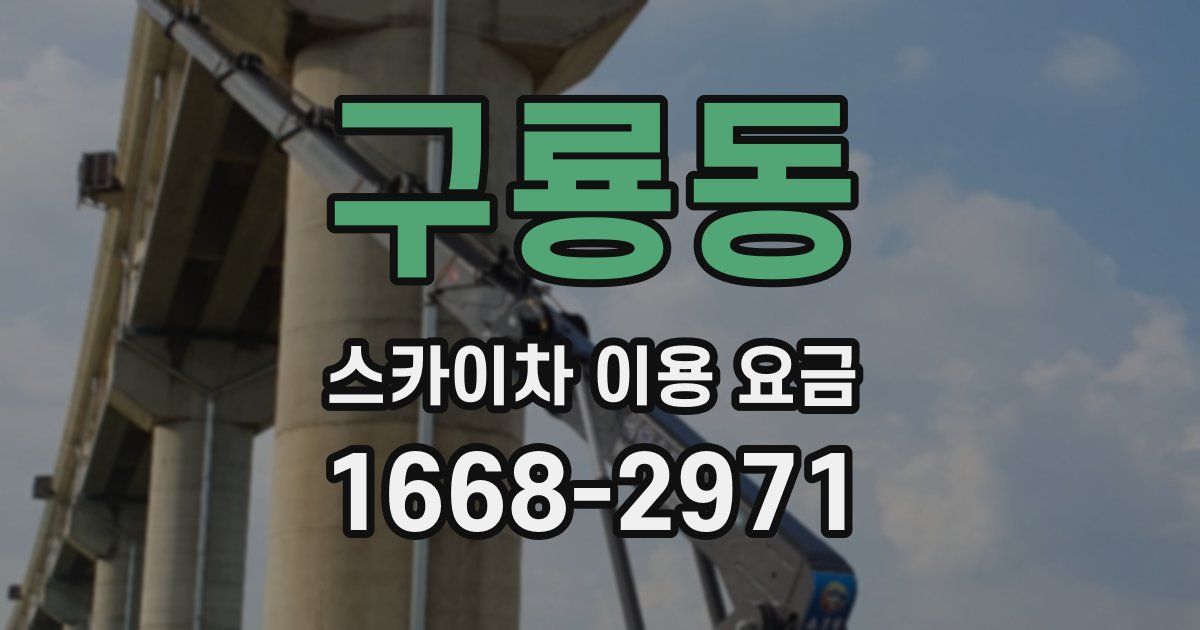 구룡동 스카이차 이용 요금